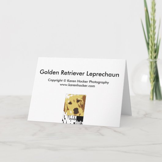 De Kabouter van het golden retriever Kaart (Achterkant)