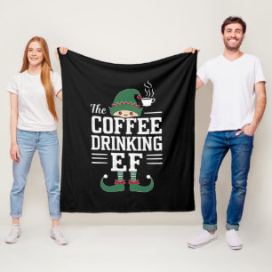 De Kabouterfamilie die koffie drinkt, kerst-matchi Fleece Deken
