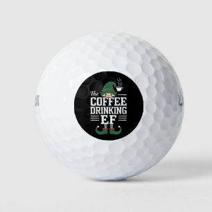 De Kabouterfamilie die koffie drinkt, kerst-matchi Golfballen