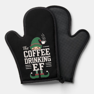 De Kabouterfamilie die koffie drinkt, kerst-matchi Ovenwant