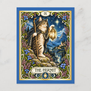 De Kabouterkat Tarot - Eenzaamheid en Wijsheid Briefkaart