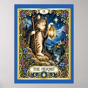 De Kabouterkat Tarot - Eenzaamheid en Wijsheid Poster