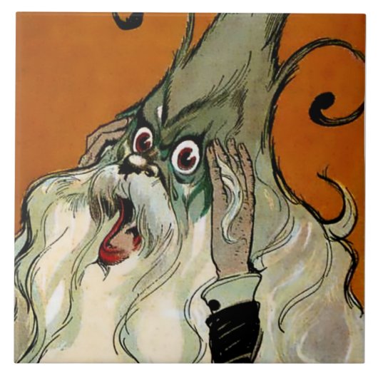 “De Kabouterkoning” door John R Neill Tegeltje (Voorkant)