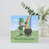 De kabouters Gelukkig St. Patrick's Dag Kaart (Staand voorkant)