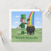De kabouters Gelukkig St. Patrick's Dag Kaart (Voorkant / Achterkant in situ)