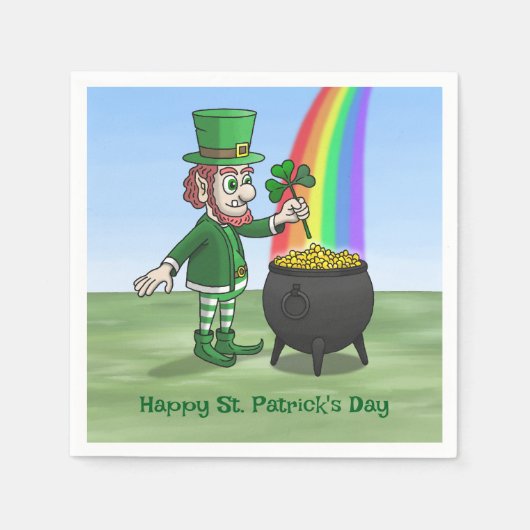 De kabouters prettige St. Patrick's Dag Servet (Voorkant)