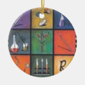 "De kaduceus-chirurg/medisch Ornament" Keramisch Ornament (Voorkant)