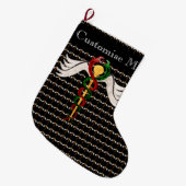 De kaduceus (volledige kleur) grote kerstsok (Voorkant (Hangend))