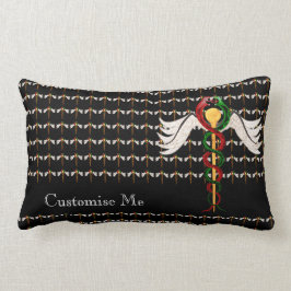 De kaduceus (volledige kleur) kussen