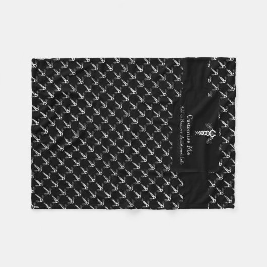 De kaduceus (wit) fleece deken (Voorkant (Horizontaal))