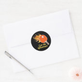 De Kahoonas Flaming Ping Pong Ronde Sticker (Envelop)