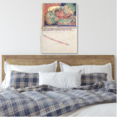 De kaken van de hel slikken van de rode draak canvas afdruk (Insitu (Slaapkamer))