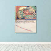 De kaken van de hel slikken van de rode draak canvas afdruk (Insitu (Houten vloer))