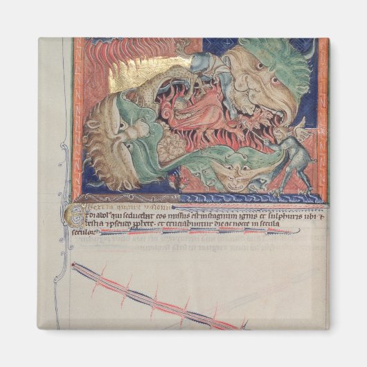 De kaken van de hel slikken van de rode draak magneet (Voorkant)