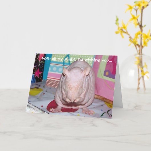 De kale Kaart van de Verjaardag van de Rat van het (Gele Bloem)