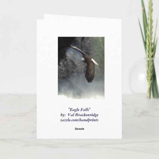 De kale Wenskaarten van Eagle Bedankkaart (Achterkant)