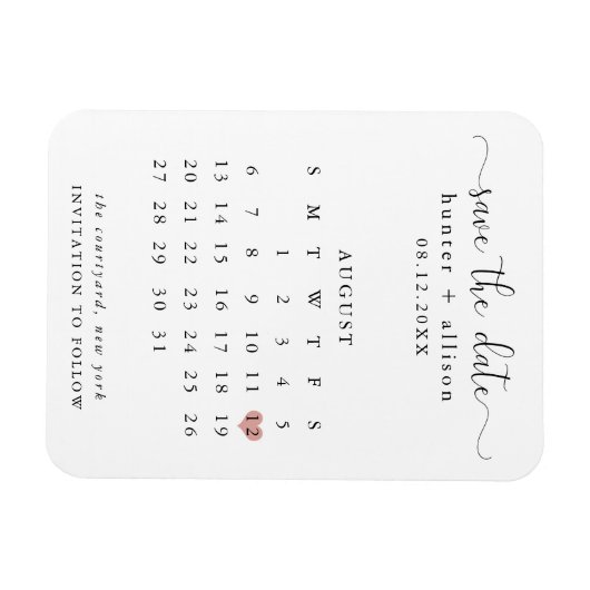 De kalender bewaart de Magnet van de Datum Magneet (Horizontaal)