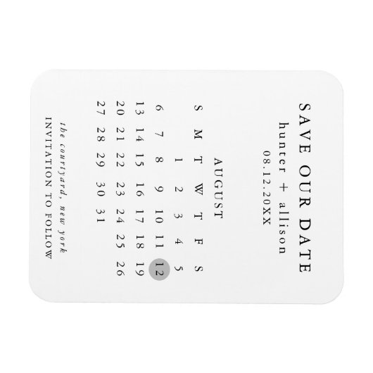 De kalender bewaart de Magnet van de Datum Magneet (Horizontaal)