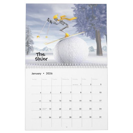 De kalender Skeletonians (Jan 2026)