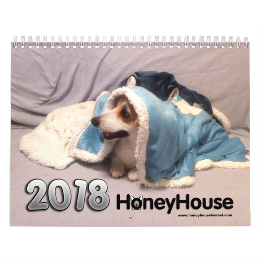 De Kalender van Corgis van HoneyHouse voor 2018 (Hoes)