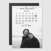 De Kalender van de foto bewaart de Datum Magnetische Uitnodiging (Voorkant / Achterkant)