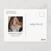 De kalender van de moderne kalligrafie bewaart het briefkaart (Achterkant)