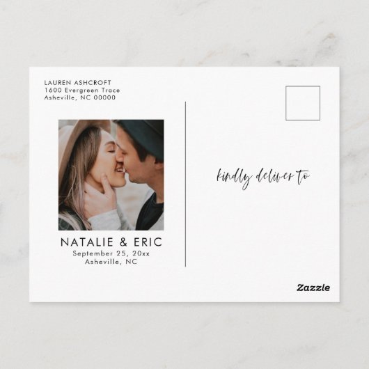 De kalender van de moderne kalligrafie bewaart het briefkaart (Achterkant)