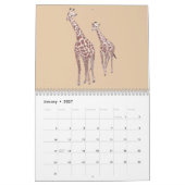 De kalender van de muur van dieren kiest Jaar (Jan 2027)