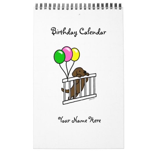 De Kalender van de Verjaardag van de Cartoon van (Hoes)