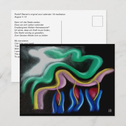 De kalender van de ziel 18 Briefkaart (Voorkant / Achterkant)