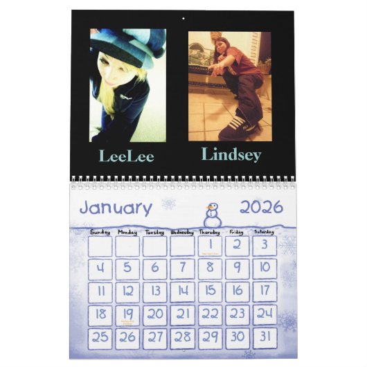 De kalender van Lee en Lindsey (Jan 2026)