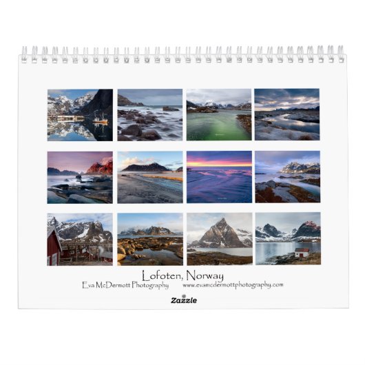 De Kalender van Noorwegen van Lofoten (Achterkant)