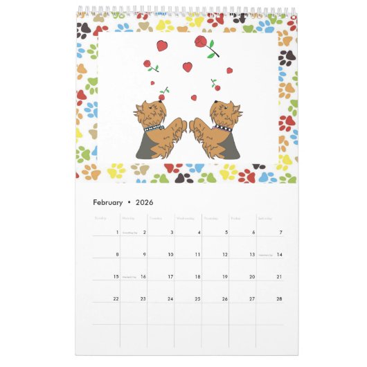 De Kalender van Yorkshire Terrier (Feb 2026)