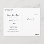 De kalenderfoto van de partij sparen de Uitnodigin Briefkaart (Achterkant)