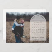 De kalenderfoto van de partij sparen de Uitnodigin Kaart (Voorkant / Achterkant)