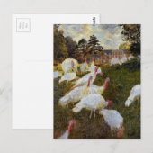 De kalkoenen door Claude Monet Briefkaart (Voorkant / Achterkant)