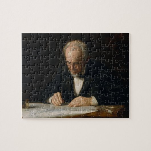 De kalligraaf door Thomas Eakins Legpuzzel (Horizontaal)