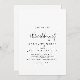 De kalligrafie Elegant Script Wedding van  Kaart