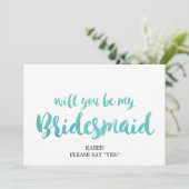 De kalligrafie van de waterverf zal u mijn Bridesm Kaart (Staand voorkant)