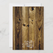 De kalligrafische typografie houten Groupon van Feestdagenkaart (Achterkant)