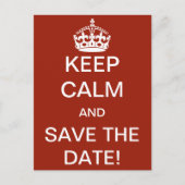 De  Kalm bruiloft bewaart de Datum! Aankondigingskaart (Voorkant)
