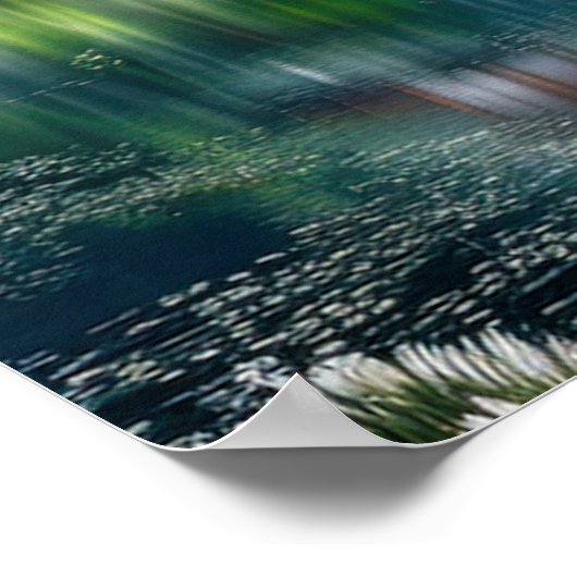 De kalm en schoonheid van een Japanse tempel Poster (Hoek)