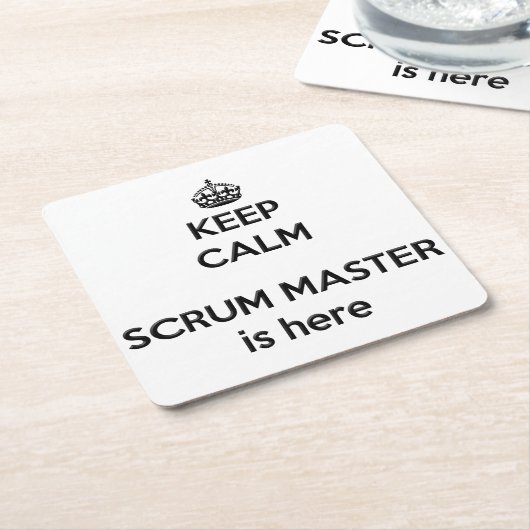 De kalm-scrum-master behouden is hier Onderzetter (Schuin)