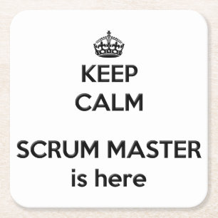 De kalm-scrum-master behouden is hier Onderzetter