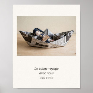De kalmte reist met ons mee — Serie Papier Poster