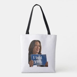 DE KAMALA VERTELDE IK YALL TWEEKLEURIGE CANVAS TAS