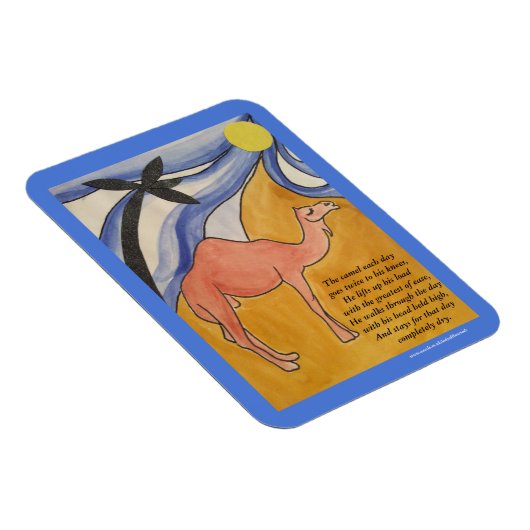 De kameelgedicht magnet (blauw) magneet (Rechterzijde)