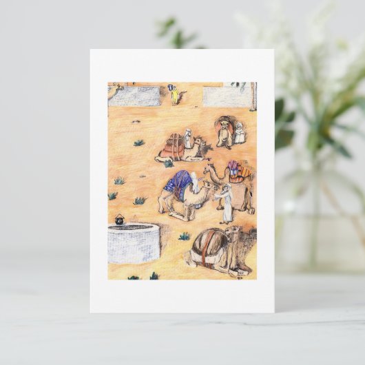 De kamelen 🐪 bedankkaart (Staand voorkant)
