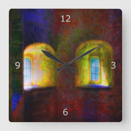 De kamer in mijn gedachten waar ik mijn herinnerin vierkante klok