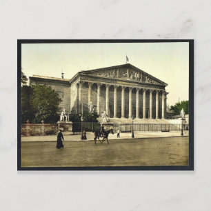 De Kamer van Afgevaardigden, Parijs, Franse vintag Briefkaart
